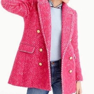 JCrew Double Breasted PINK Pea Coat 12